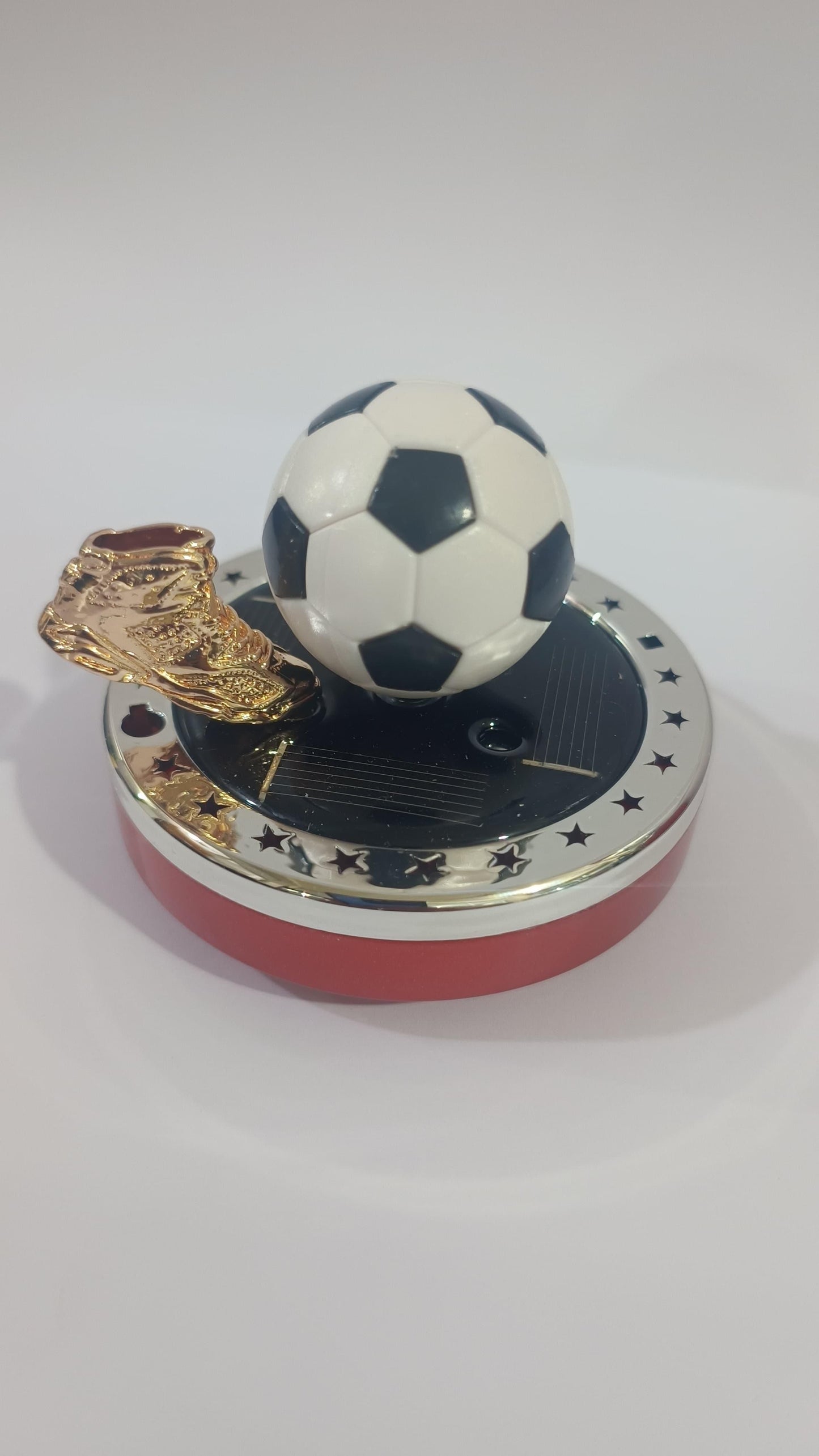 Solar Rotating Football Air Freshener for Car Dashboard