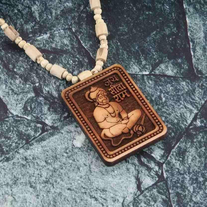 Tulsi Kanthi Mala  Wood Locket