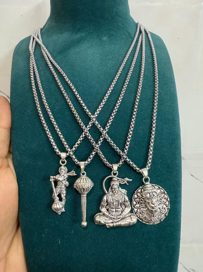 Lord Hanuman Chain With Pendant (BUY 1 GET 3 FREE )