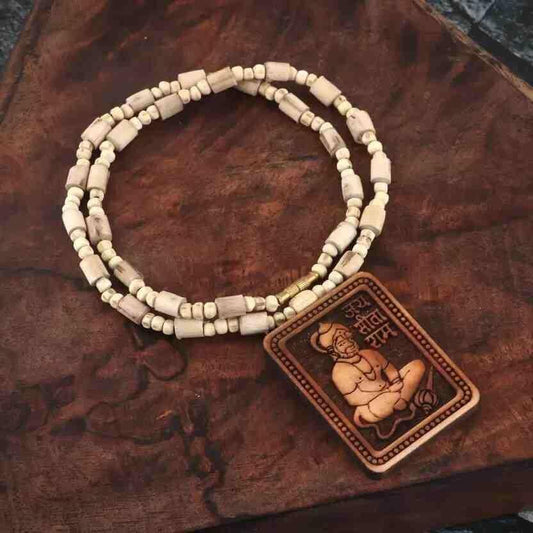 Tulsi Kanthi Mala  Wood Locket